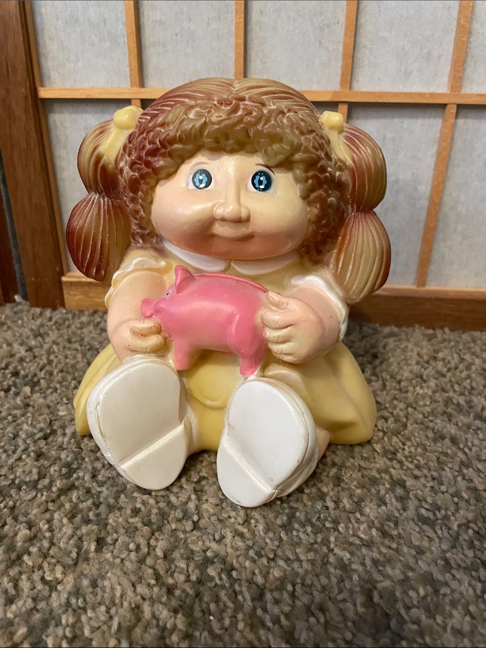 Vintage Cabbage Patch Doll Plastic Piggy Bank